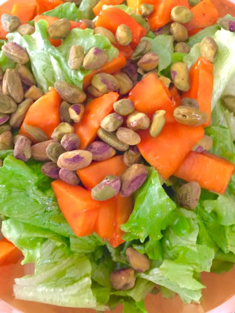 Persimmon and Pistacchio Salad